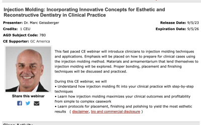 Injection Molding: Incorporating Innovative Concepts for Esthetic and Reconstructive Dentistry in Clinical Practice