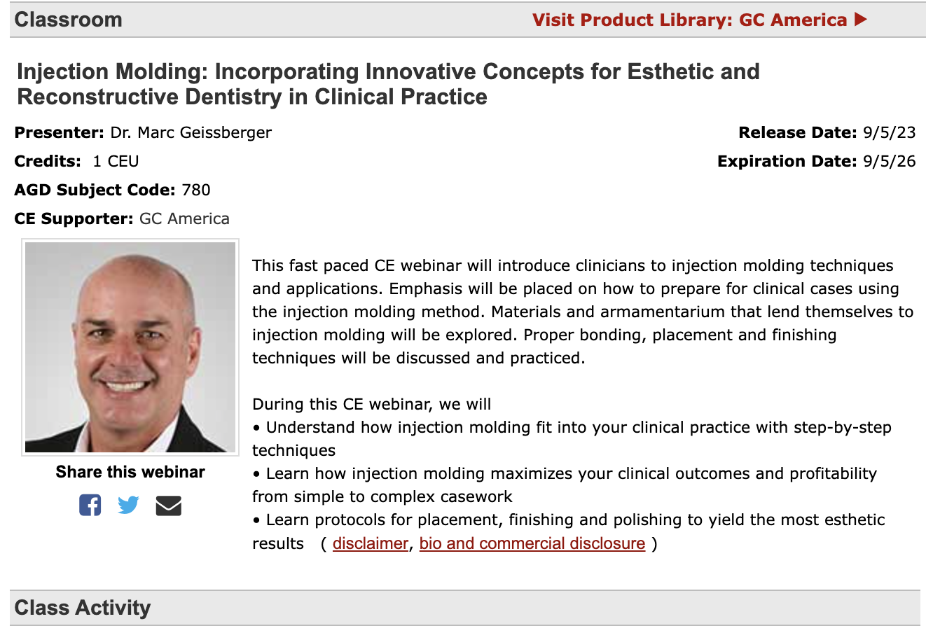 Screenshot at May 13 15-25-22 Dr. Marc Geissberger - Injection Molding: Incorporating Innovative Concepts for Esthetic and Reconstructive Dentistry in Clinical Practice