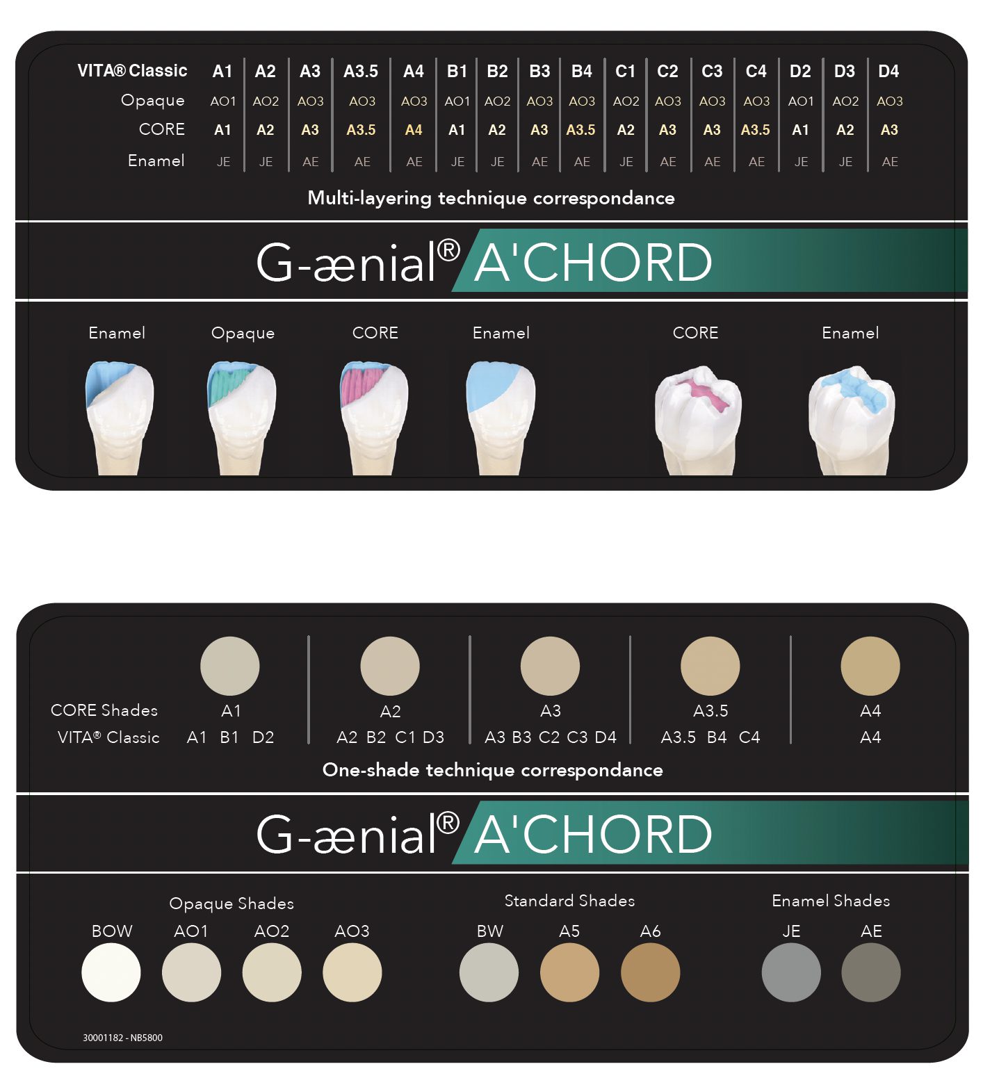 G-ænial™ A'CHORD Shade Guide